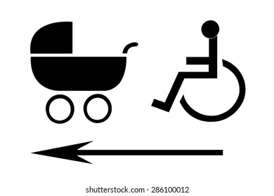 ベビーカー 車椅子 のイラスト素材 画像 ベクター画像 Shutterstock