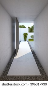 Entry Courtyard, Creative Solution for Homes 3D rendering / 3D illustration