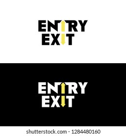 Entry Exit Logo With Text
