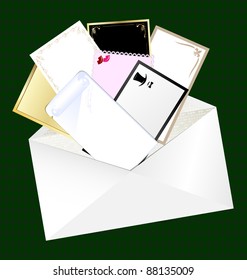 envelope and blank cards - Shutterstock ID 88135009