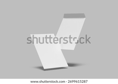 envelope mockup template with shadow
