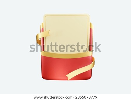 Envelope with paper vouchers winner prize 3d illustration