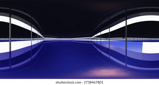 Environment map. HDRI map. Equirectangular projection. Spherical panorama. Abstract background, Room, 3d rendering
