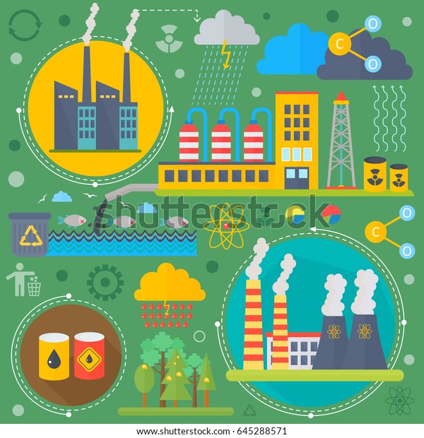 Environmental\
Protection, Ecology concept Banners Set in modern Flat Style.\
Ecology Green Energy and save planet infographics design, web\
elements, poster banners. \
illustration.