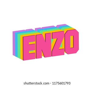 Enzo Popular Nick Names Around World Stock Illustration 1175601793 