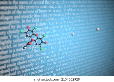 Eosin Scientific Molecular Model,  3D Rendering