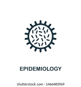 Epidemiology Icon Illustration. Creative Sign From Science Icons Collection. Filled Flat Epidemiology Icon For Computer And Mobile. Symbol, Logo Graphics.