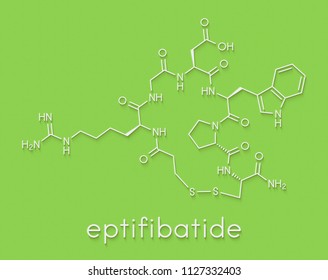 Eptifibatide Anticoagulant Drug Molecule. Skeletal Formula.
