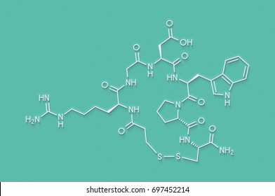 Eptifibatide Anticoagulant Drug Molecule. Skeletal Formula.