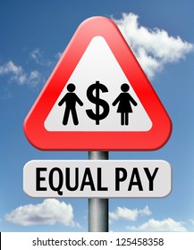 Equal Pay Equal Rights For Man And Woman On Work Marked Fair Payment Opportunities With Same Salary