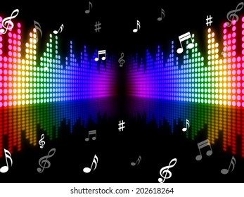 Equaliser Background Representing Sound Track And Technology