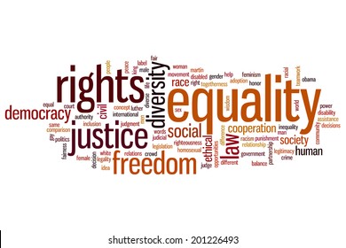 Equality Concept Word Cloud Background