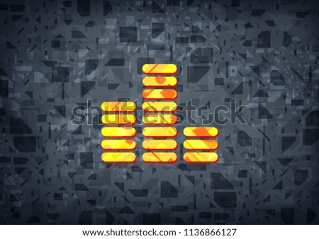 Equalizer icon isolated on black background abstract illustration