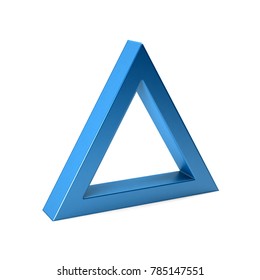 Equilateral Triangle. 3D Render Illustration