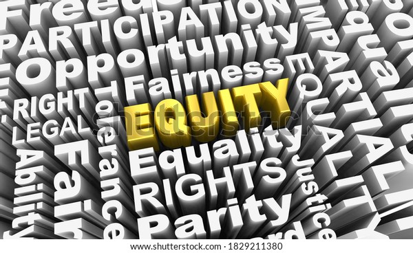 Equity Equal Opportunity Inclusion Fairness Policy Stock Illustration 