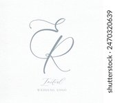 ER Initial Wedding Logo Monogram