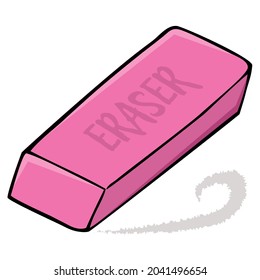 Eraser Pink Rubber School Office Erase Rub