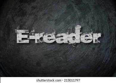 E-reader text on Background