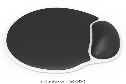 Ergonomic Mouse Pad Isolated On A White Background