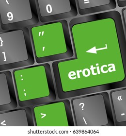 Erotica Button On Computer Pc Keyboard Key