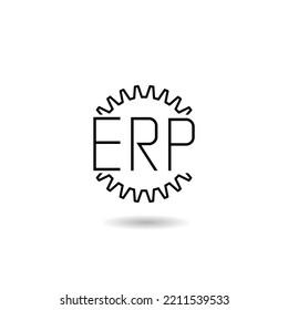 Erp Gear Logo Icon With Shadow