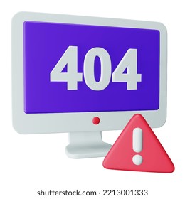 Error 404 3d Rendering Isometric Icon.