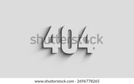 Error 404 page not found oops problem symbol digital concept. Network, cyber technology and computer background abstract 3d illustration.