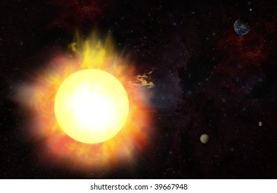 eruption - solar storm - Shutterstock ID 39667948