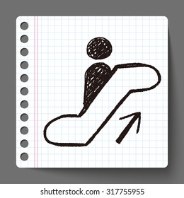 escalator up doodle