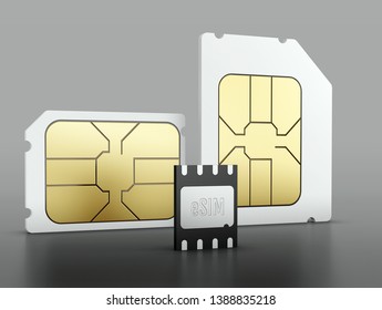 Esim Embedded Sim Card On Gray Stock Illustration 1388835218 | Shutterstock