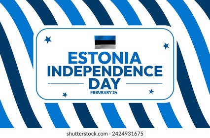 Estonia Independence Day Celebratory Wallpaper Adorned with Artistic Shapes - Powered by Shutterstock