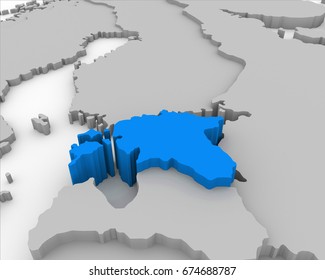 Estonia Map 3D Illustration