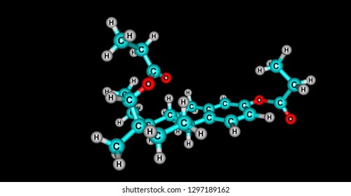 Estradiol Dipropionate Is An Estrogen Medication Which Has Been Used In The United States. It Is Given By Injection Into Muscle. 3d Illustration