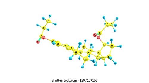 Estradiol Dipropionate Is An Estrogen Medication Which Has Been Used In The United States. It Is Given By Injection Into Muscle. 3d Illustration