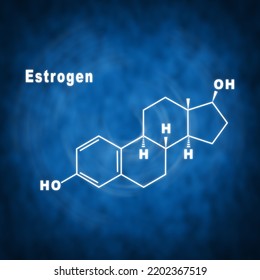 Estrogen Hormone Structural Chemical Formula On Stock Illustration ...