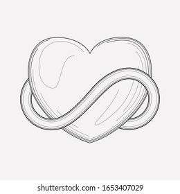 Eternal love icon line element. illustration of eternal love icon line isolated on clean background for your web mobile app logo design.