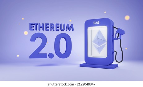 ETH 2.0 Gas cover concept 3Dillustration
