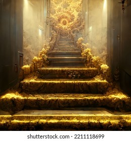 Ethereal Golden Stairway To Heaven V2