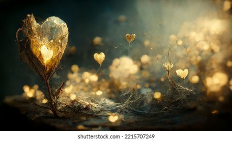 Ethereal Love Heart Macro Concept 