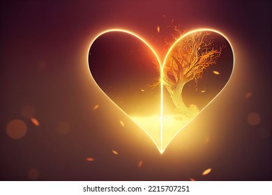 Ethereal Love Heart Macro Concept 