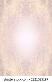 Ethereal Pale Peach Gold Flowing Pattern Template - Symmetrical Spiritual Energy Field Background With White Oval Centre Ideal For A  Certificate Diploma Award Invitation Or Advert
