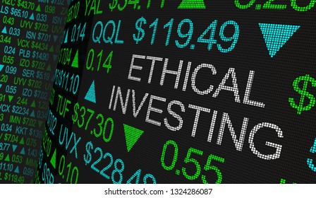 Ethical Investing Good Moral Stock Market Business 3d Illustration