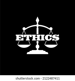 Ethics Icon Isolated On White