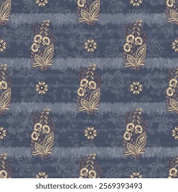 ethnic booti seamless pattern with abstract background texture geometric lines 