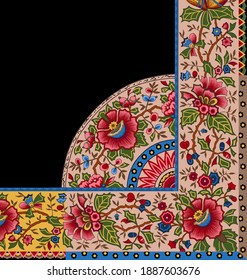 Ethnic Border Design With Ethnic Colors