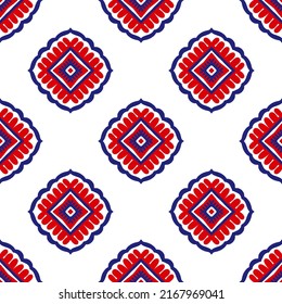 Ethnic Ikat  Patterns Geometric Native Tribal Boho Motif Aztec Textile Fabric Carpet Mandalas African American  India Flower