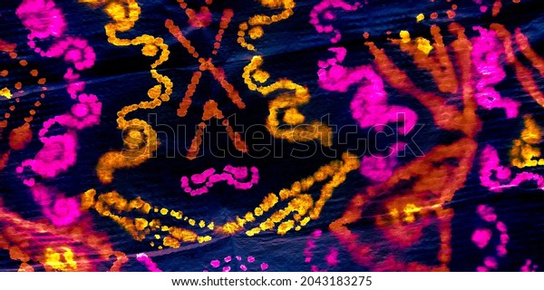 Ethnic Ink. Fluorescent African Circle\
Design. Multicolored Ethnic Africa. Aztec Designs. Psychedelic\
African Divider. Colorful Design. Tribal\
Decoration.