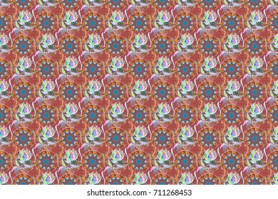 Ethnic Mandala towel. Seamless ornament print. Border Indian floral Paisley patten. Can be used for greeting business card background, coloring book, backdrop, textile. Raster Henna style. - Powered by Shutterstock