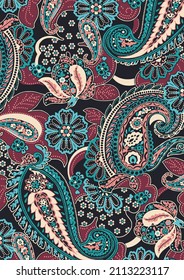 Ethnic ornament, for fabric, textile, cards, wrapping paper, wallpaper pattern. Ornamental background
