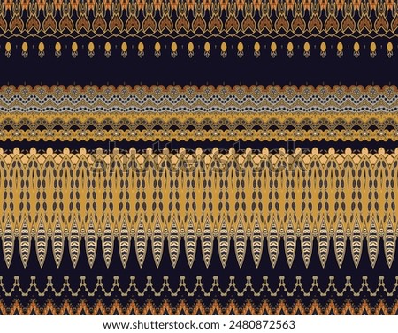 ethnic pattern work, free design work border suitable for fabric printing